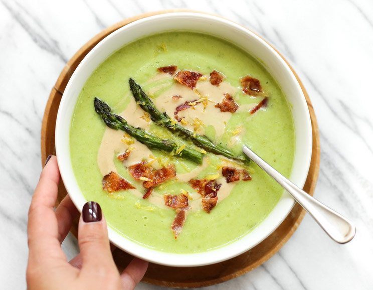Bust out your blender and whip up this low-carb Roasted Asparagus Soup for a dish that’s ready in 40 minutes.