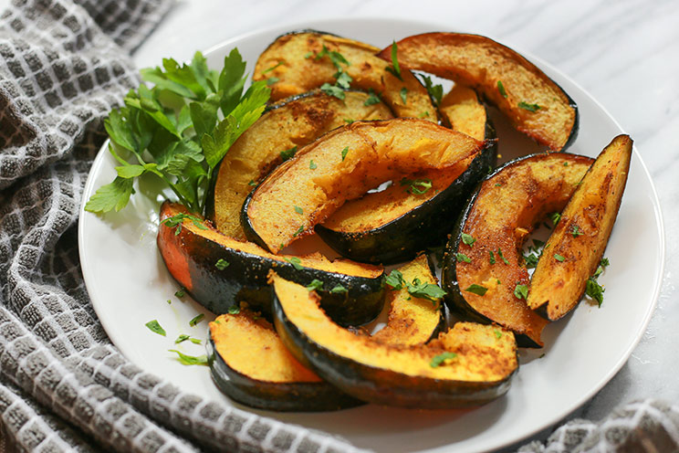 Gluten-free, paleo-friendly, and made with just six ingredients, these acorn squash wedges are sure to become a fall time favorite.
