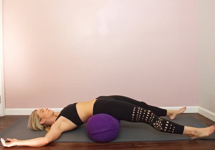 6 Restorative Yoga Poses To Lower Cortisol & Slow Aging