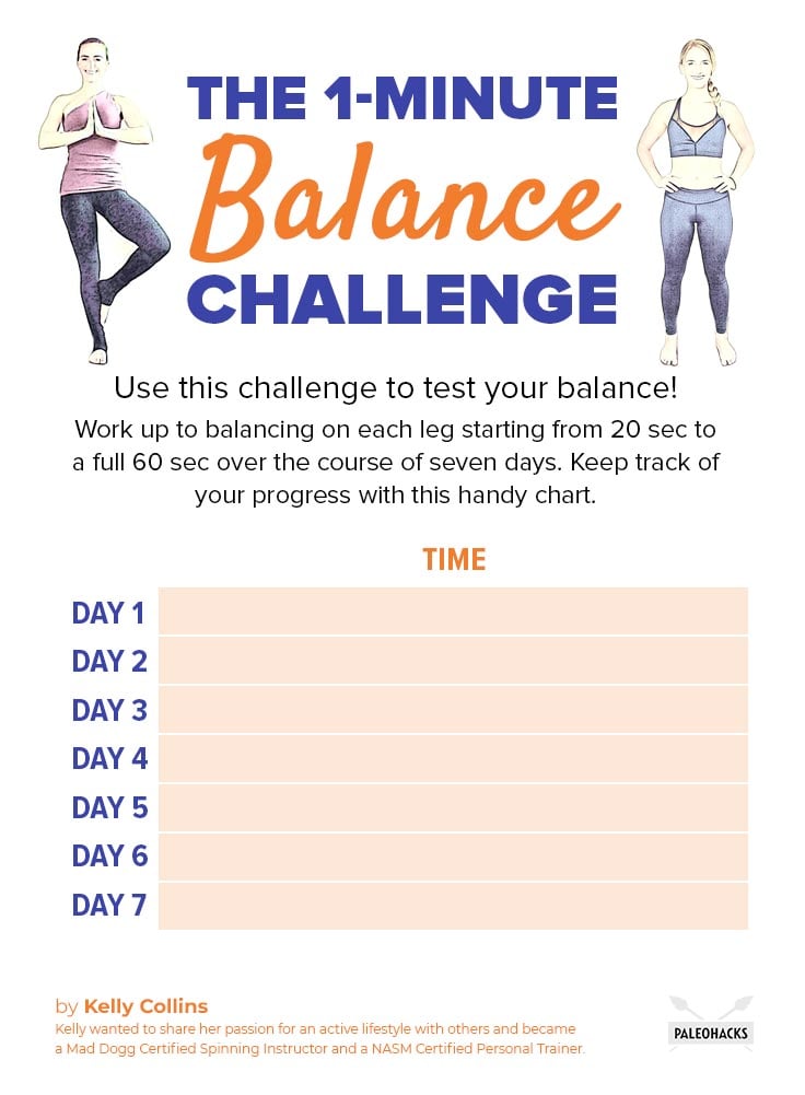 Good balance is crucial to staying fit and healthy. Take this one-minute balance challenge to see how you stack up. Get your stopwatch ready!