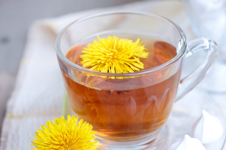 herbal tea made with dandelions