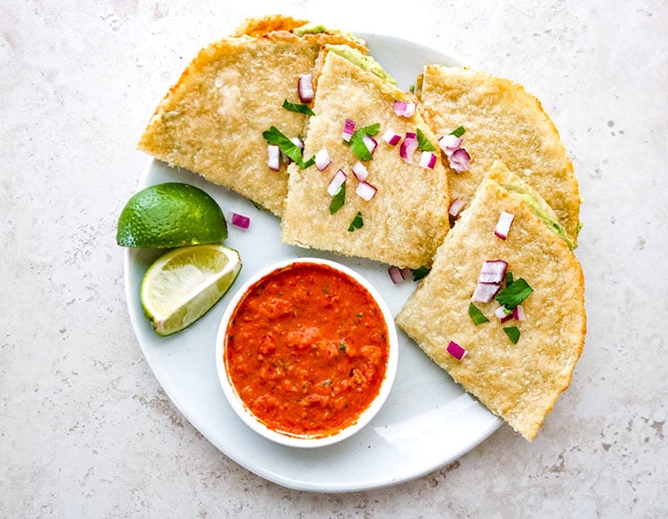 If you’re in need of a quesadilla fix, these filling and vitamin-rich cauliflower quesadillas stuffed with creamy avocado are sure to satisfy!