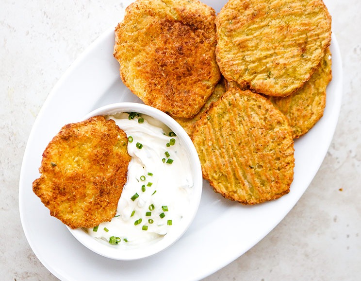 Upgrade snack time with these thin and savory cauliflower chips. Pack them for school lunches, movie nights, or a quick work day snack for midday munching.