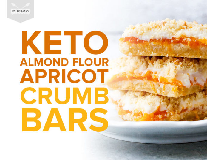 Keto Almond Flour Apricot Crumb Bars Paleo, Low Carb, Gluten Free