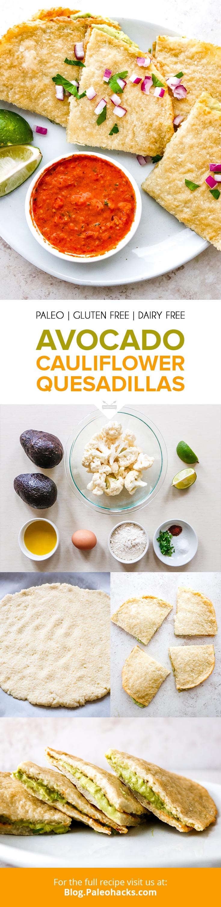 If you’re in need of a quesadilla fix, these filling and vitamin-rich cauliflower quesadillas stuffed with creamy avocado are sure to satisfy!