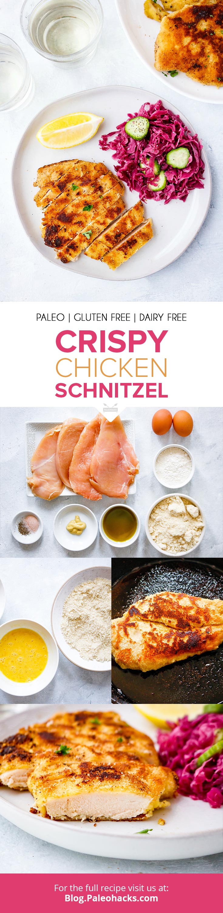 Add a Paleo twist to classic German schnitzel using gluten-free flours, chicken breast, and Dijon mustard. You're going want to bookmark this recipe ASAP!