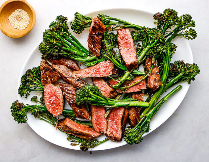 Chinese 5Spice Steak with Crispy Broccolini Paleo, Gluten Free