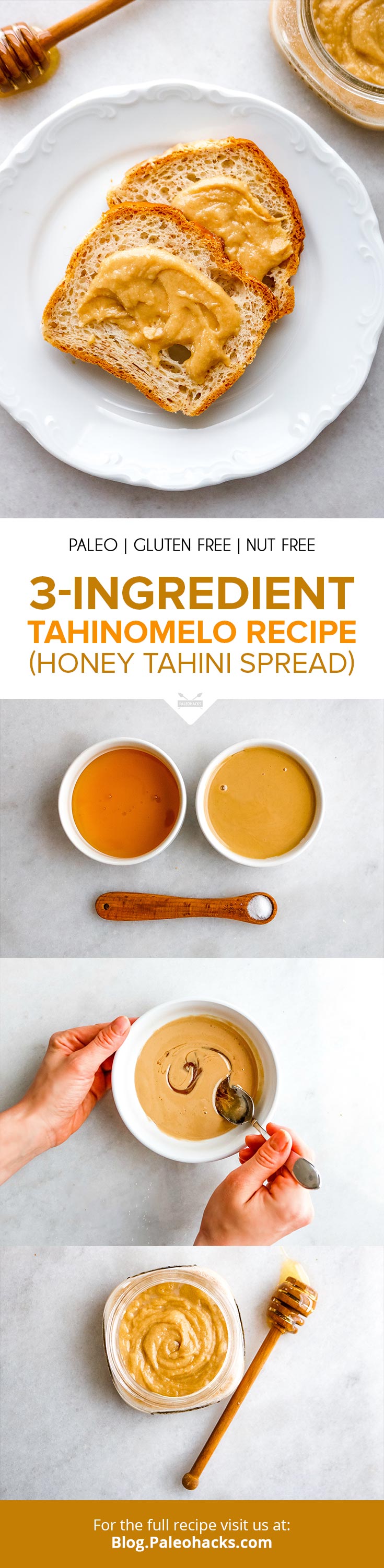 Mix together three simple ingredients for a sweet and savory spread that’s perfect for Paleo toast. Consider it liquid gold!