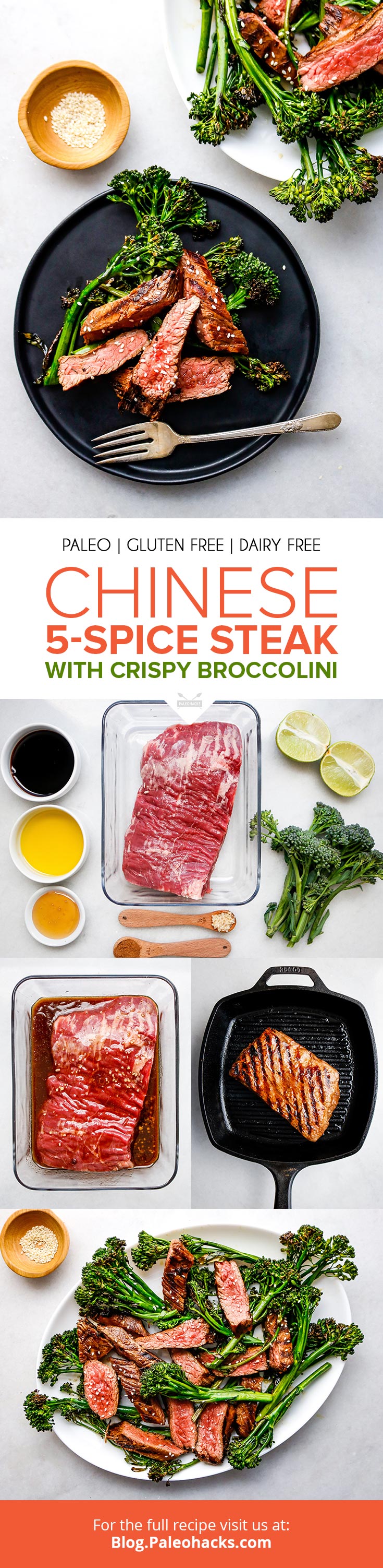 Infuse steak with a five-spice marinade and pair it with crispy broccolini for a Chinese-inspired steak dinner. This versatile spice gives your meal an Asian flair!