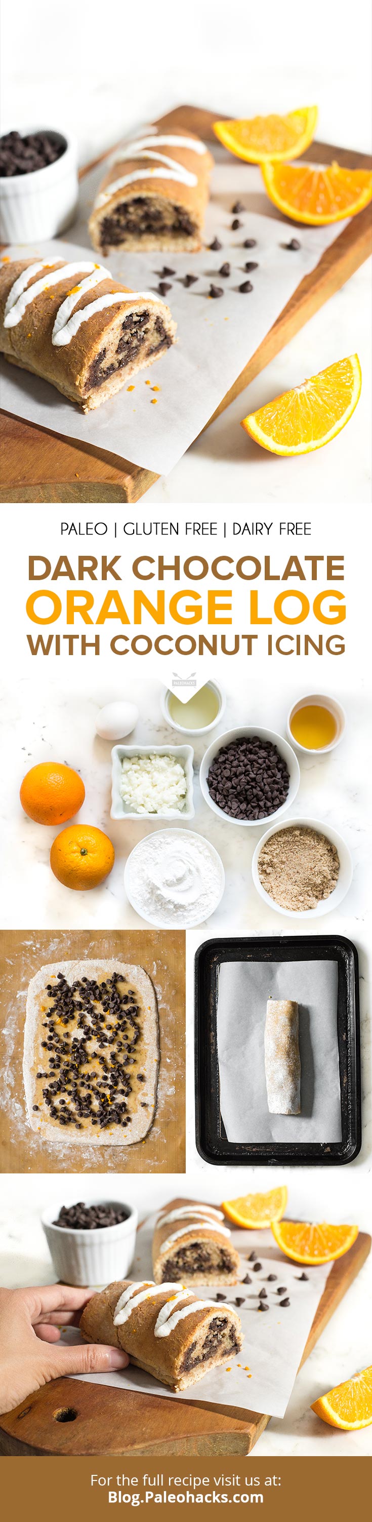 Combine chocolate and orange together in a simple loaf topped with dairy-free coconut icing. This loaf comes studded with natural sweet flavors