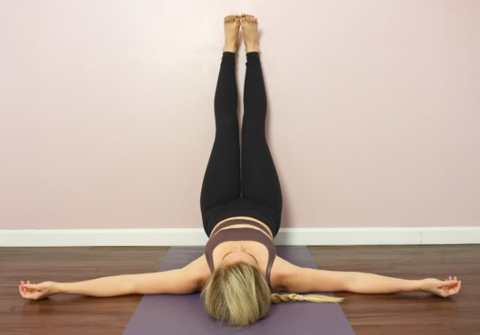 7 Easy Yin Yoga Wall Poses To Melt Away Anxiety 