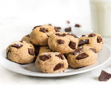 These chewy cookies are the perfect snack to have on hand, with chunks of dark chocolate and creamy almond butter.
