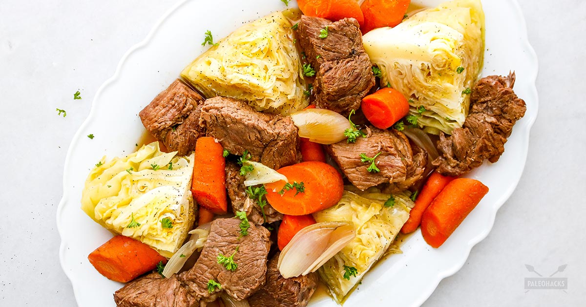 OnePot Braised Beef with Horseradish & Veggies Paleo, Real Food