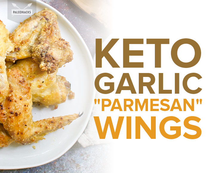 Slow cook wings to fall-off-the-bone perfection in a savory paleo and keto garlic parmesan sauce. You'll never guess how we make parmesan Paleo and Keto.