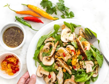 This Vietnamese-inspired recipe is Paleo, naturally gluten-free, and vegetarian, thanks to meaty mushrooms and smart substitutions like coconut aminos for soy sauce.