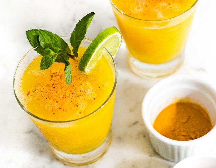 Mango Agua Fresca with Anti-Inflammatory Turmeric | Paleo, Vegan