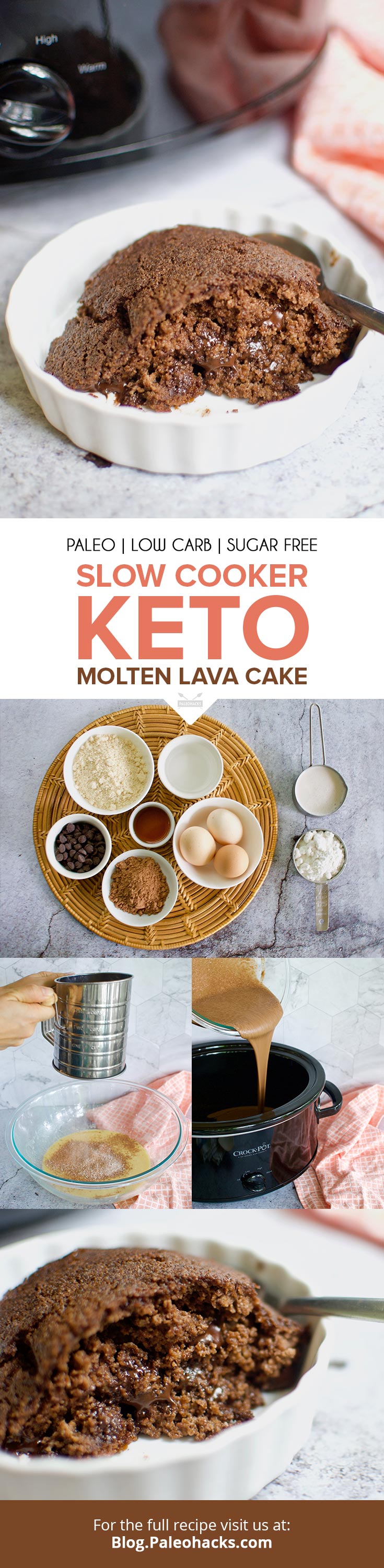 Simply mix and pour your way to a moist and fluffy keto lava cake. Let the slow cooker do all the work with this keto treat!