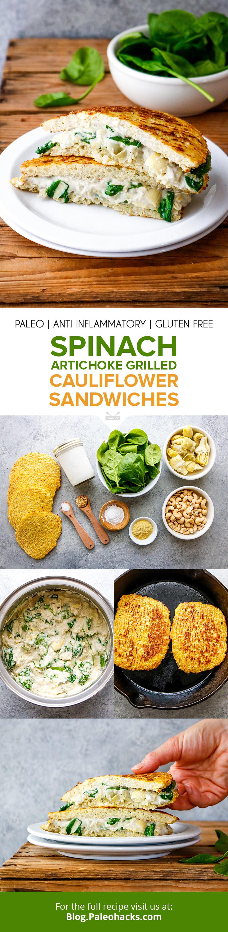 Elevate the classic grilled cheese, loaded with artichokes and antioxidant-rich spinach. Spinach artichoke dip has never tasted better, or cheesier!