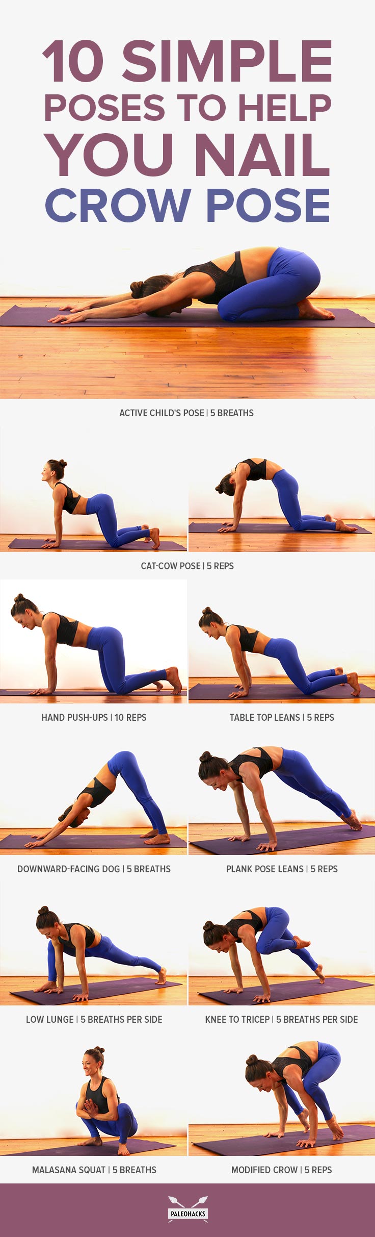 If you're looking to master crow pose, use these 10 simple exercises to build strength in all the right places and help you achieve that perfect balance.