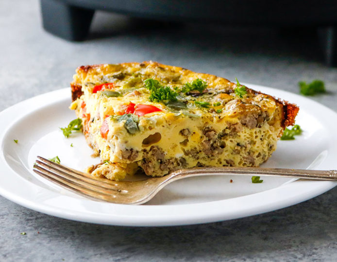 Slow Cooker Keto Breakfast Sausage Casserole Paleo, Low Carb, Keto