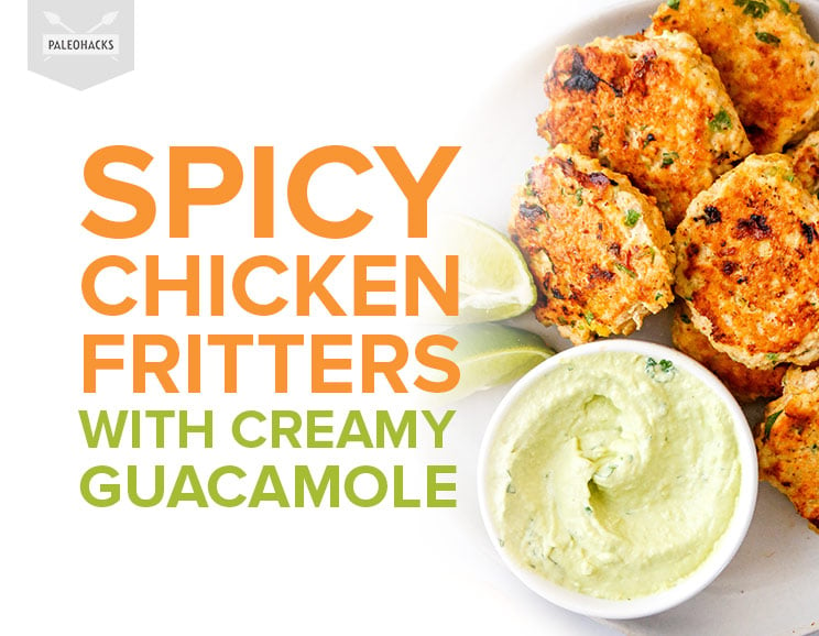 Need a crowd-pleasing meal or snack? Enjoy the flavor of tacos stuffed into hand-held chicken fritters, complete with a creamy guacamole dip!