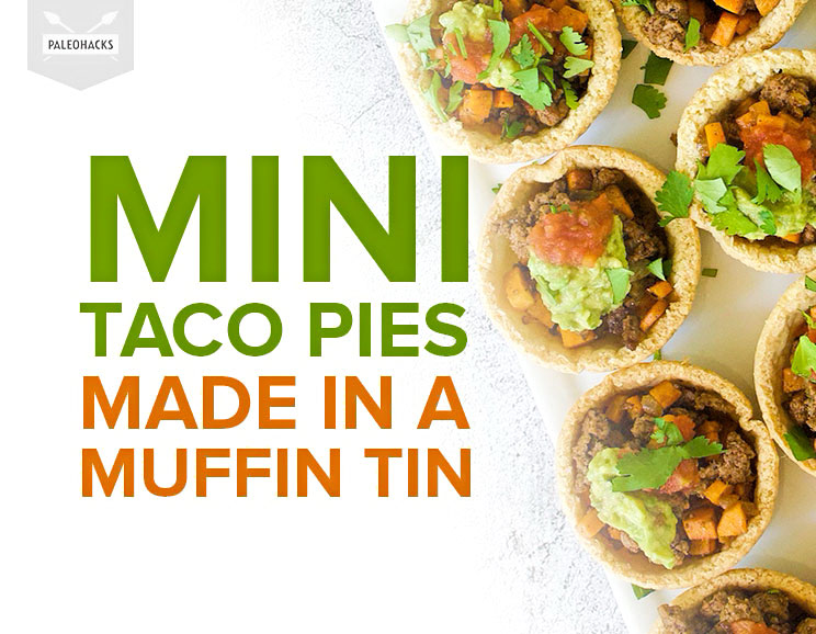 Make your tacos in a muffin tin and load them up with a savory ground beef and sweet potato filling. Eat your tacos in pie form - you won't regret it!