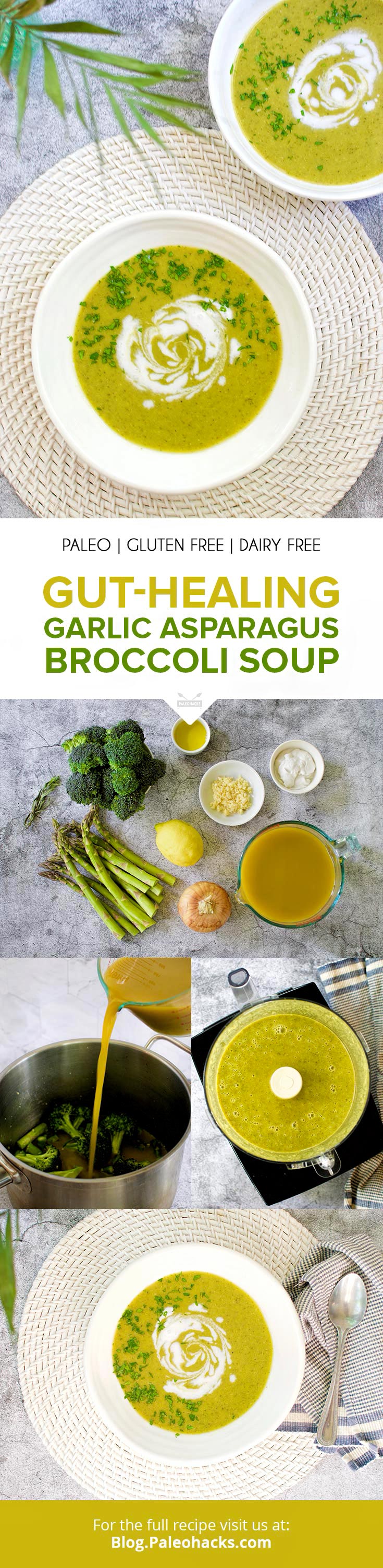 Load up on antioxidants with this easy and comforting soup, packed with vibrant green veggies and collagen-rich bone broth.