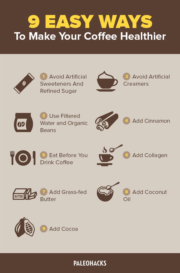 How to make coffee healthier Infographic