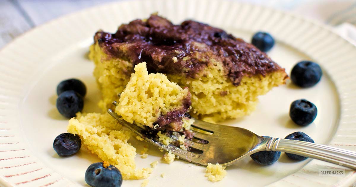 Slow Cooker Keto Blueberry Lemon Cake Paleo, Low Carb, Gluten Free