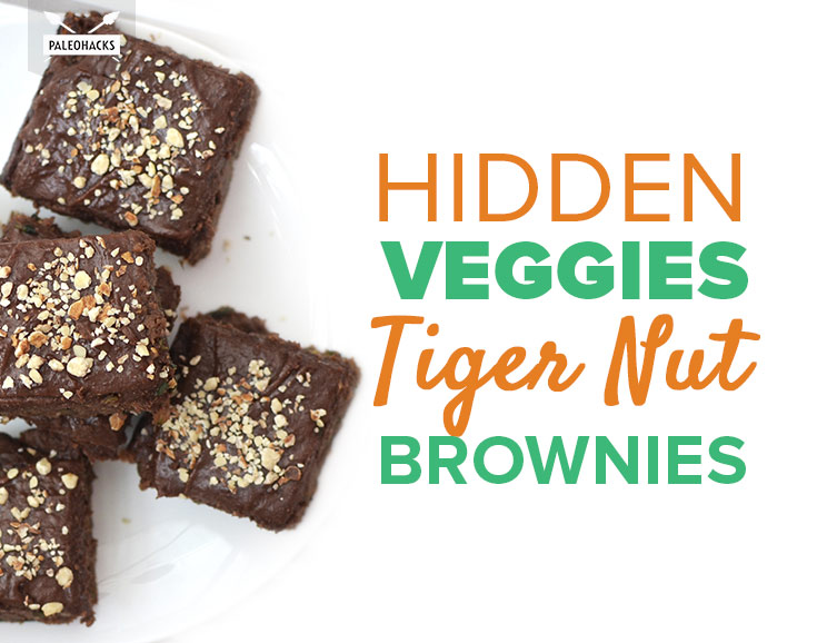These naturally sweetened Hidden Veggies Tiger Nut brownies are a tasty way to use leftover zucchini and sneak in a healthy dose of veggies!