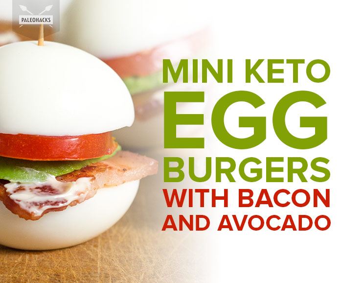 Mini Keto Egg Burgers with Bacon and Avocado