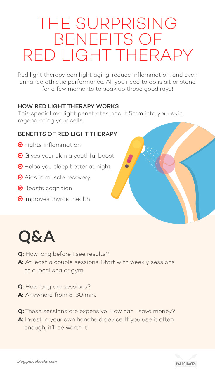Red light therapy can fight aging, reduce inflammation, and even enhance athletic performance. All you need to do is sit or stand for a few moments to soak up those good rays!