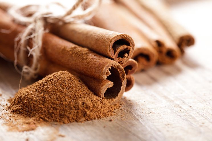 A photo of some cinnamon sticks