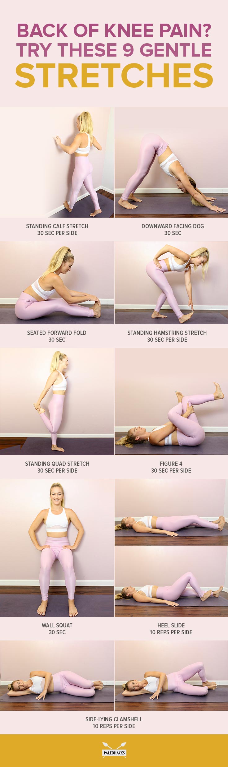 Stretches for back of knee pain
