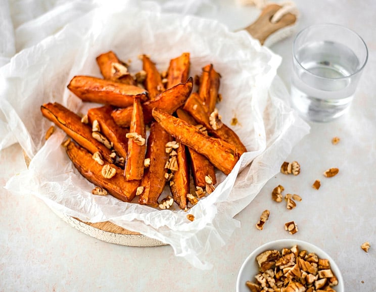 You can’t go wrong with this heavenly, honey glazed sweet potato wedges recipe, it is tender on the inside, lightly crisped and caramelized on the outside.