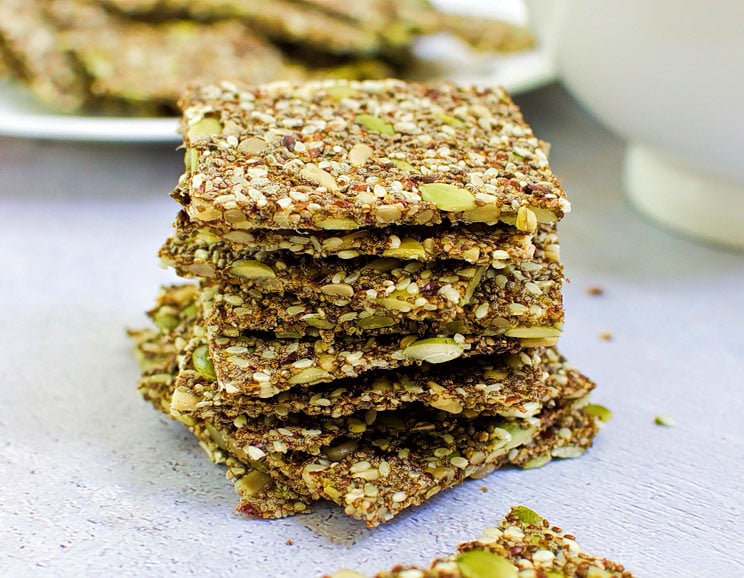 Ditch store-bought snackers for these homemade, super-crunchy flaxseed crackers. Skip the cracker aisle and bake these up instead!