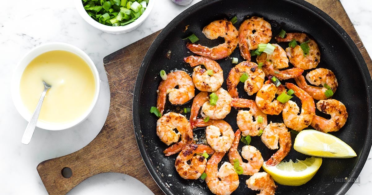 Garlic Shrimp Tossed in a Buttery Hawaiian Sauce | Paleo, One-Pan
