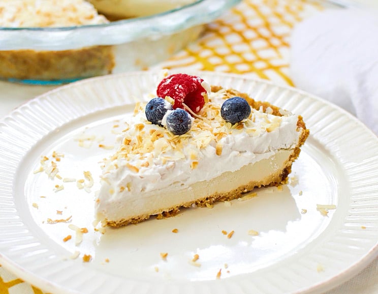 Whip up this silky-sweet coconut cream pie for a guilt-free dessert rich in healthy fats. Light, sweet, and decadently fluffy!