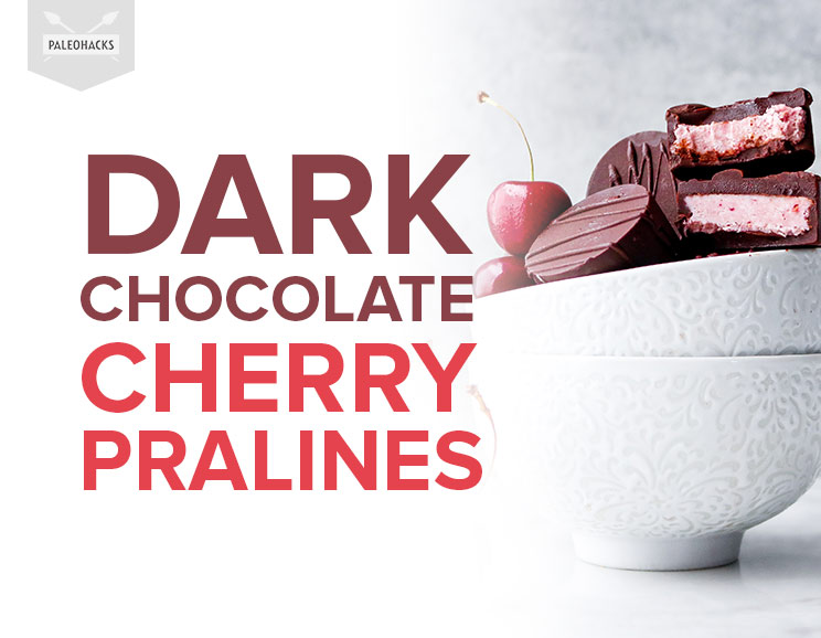 Paleo dark chocolate cherry pralines