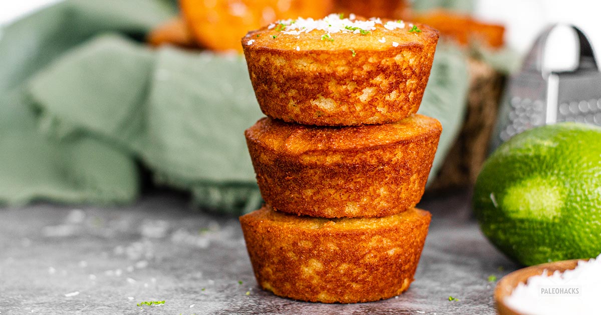 Zesty Coconut Lime Muffins Paleo, Low Carb, Dairy Free