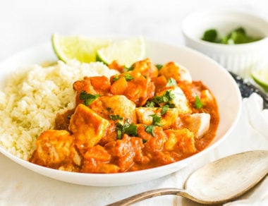 Add a little spice to your life with this one-skillet Thai red chicken curry. Serve over cauliflower rice for something truly Thai-tastic.