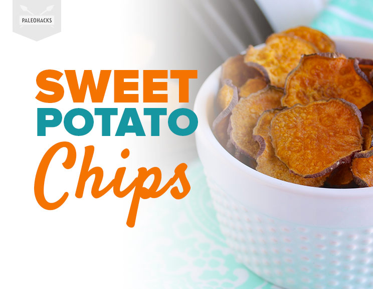 These Paleo Sweet Potato Chips are crispy and flavorful! They are perfect for a crunchy snack or served next to you favorite Paleo soup or sandwich!