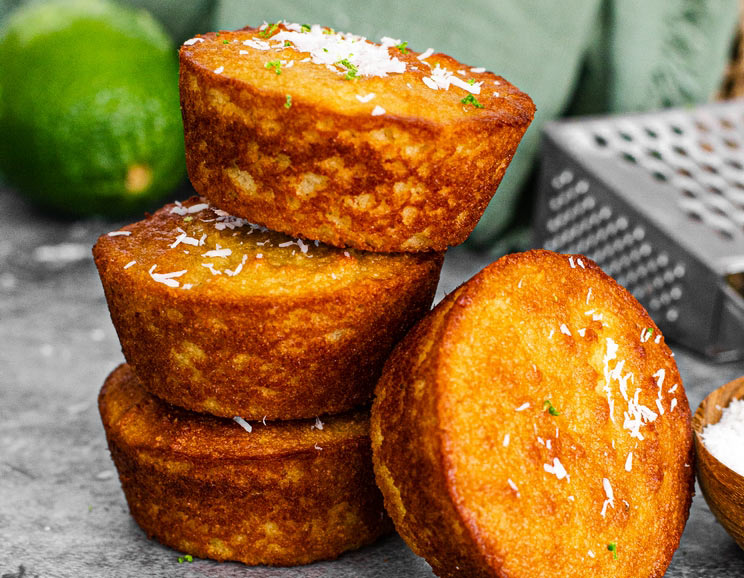 Zesty Paleo Coconut Lime Muffins are a healthy, low-carb treat. Lightly sweetened, thick, and creamy, these muffins are perfect for breakfast!