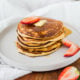 Try these delicious paleo coconut flour pancakes - made completely grain free & gluten free. Enjoy these tasty Paleo pancakes with some maple syrup!