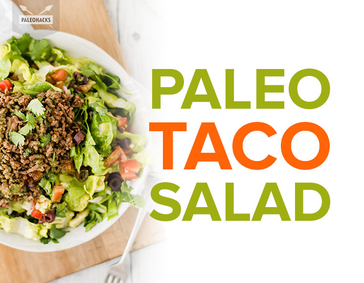 Make taco night a weekly tradition in your home! This paleo taco salad makes for a perfect lunch or dinner and will keep you satisfied throughout the day.